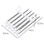 5 in 1 Hanger, Clothes Hanging Stainless Steel, Folding, Closet Organizer