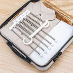 5 in 1 Hanger, Clothes Hanging Stainless Steel, Folding, Closet Organizer